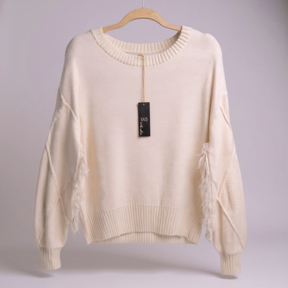 Anthropologie Sweaters - Anthropologie: W5 Women’s Cream Textured Sweater Size L *223
